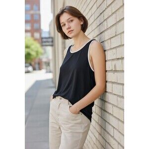 Athletic Works Black Racerback Workout Tank Top Size L 12-14